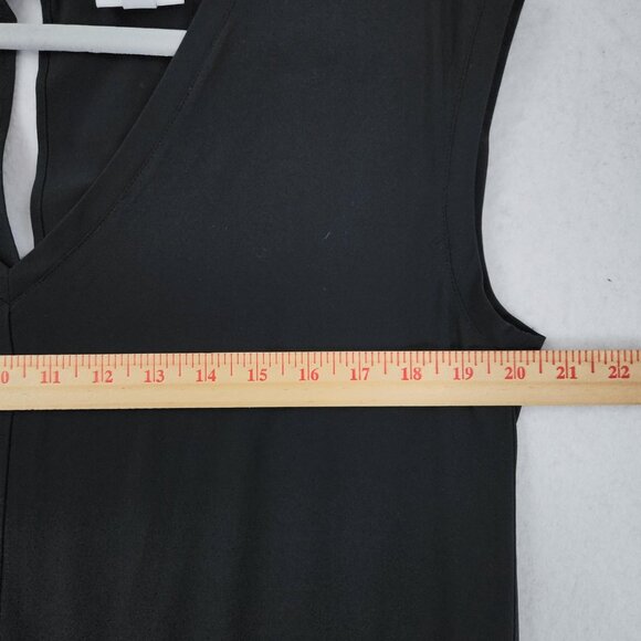 J Jill Jumpsuit Womens Small Petite Black Sleeveless V Neck Wide Leg Lightweight - Picture 4 of 12